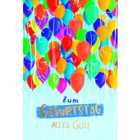 Geburtstag Glückwunschkarten Bunte Luftballons, mit...