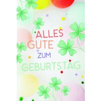 Geburtstag Glückwunschkarten Kleeblätter,...