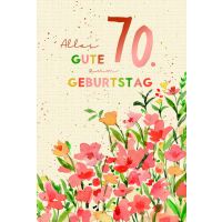 70. Geburtstag Karte mit Umschlag folienfrei unverpackt...