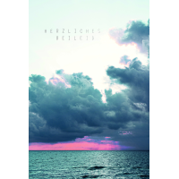 Beileid Kondolenz Trauerkarte Wolken über dem Meer,...