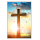 A Beileid Kondolenz Trauerkarte Kreuz, Vögel, Wolken Aufrichtige Anteilnahme  mit Umschlag