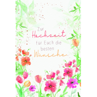 Hochzeit Glückwunschkarten Blumen und Blätter,...