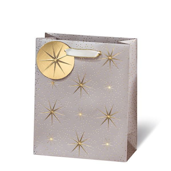 Weihnachten Geschenktüte Tasche A5 Format  Gold Silber Sterne