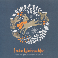 Weihnachten GOOD VIBES quadratische Glückwunschkarte...