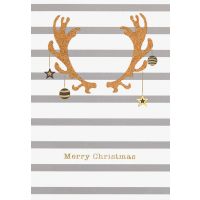Weihnachten Black & Gold Glückwunschkarte 11,6 x...