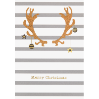 Weihnachten Black & Gold Glückwunschkarte 11,6 x...
