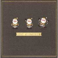 Weihnachten Black & Gold Glückwunschkarte 15 x...