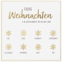 Weihnachten Black & Gold Glückwunschkarte 15 x...