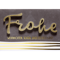 Weihnachten Lettering Glückwunschkarte mit Umschlag...