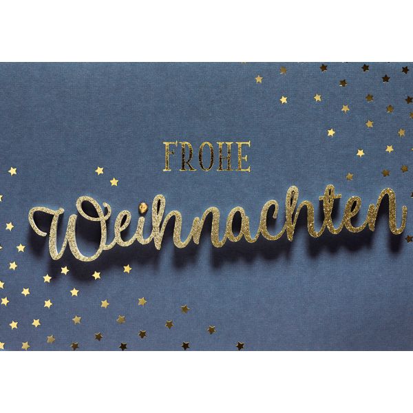 Weihnachten Lettering Glückwunschkarte mit Umschlag Frohe Weihnachten