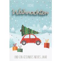 Weihnachten Lettering Glückwunschkarte 16,6 x 11,6...