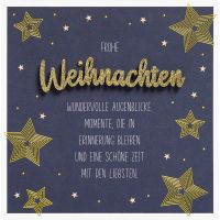 Weihnachten Lettering Glückwunschkarte 15 x 15 cm...