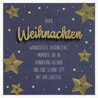 Weihnachten Lettering Glückwunschkarte 15 x 15 cm...