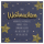 Weihnachten Lettering Glückwunschkarte 15 x 15 cm mit Umschlag Frohe Weihnachten Sterne