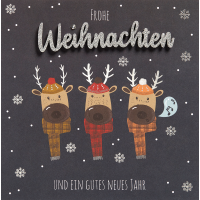 Weihnachten Lettering Glückwunschkarte 15 x 15 cm...