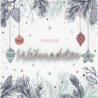 Weihnachten Lettering Glückwunschkarte 15 x 15 cm...