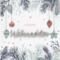 Weihnachten Lettering Glückwunschkarte 15 x 15 cm...