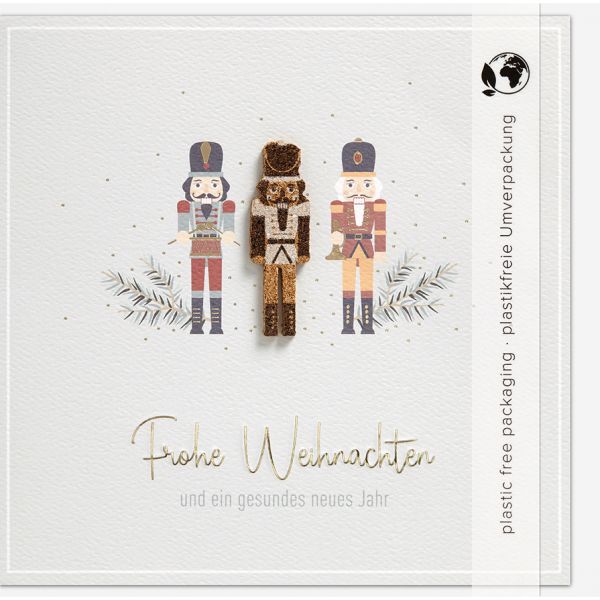Weihnachten Moments Collection Unverpackte Glückwunschkarte 15 x 15 cm mit Umschlag Nussknacker