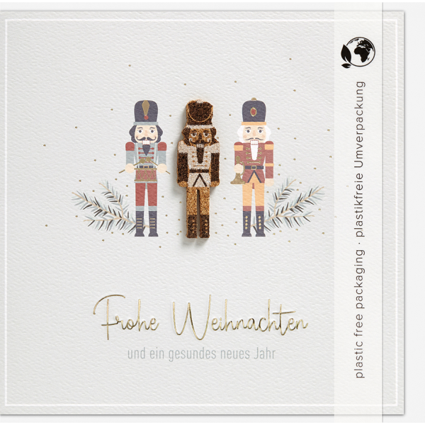 Weihnachten Moments Collection Unverpackte Glückwunschkarte 15 x 15 cm mit Umschlag Nussknacker