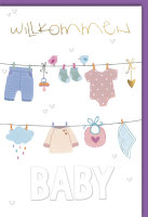 Geburt - Baby - Freudiges Ereignis - Karte mit Umschlag -...
