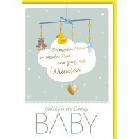Geburt Baby Freudiges Ereignis Karte mit Umschlag Mobile