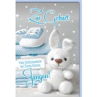 Geburt Baby Freudiges Ereignis Karte mit Umschlag Hase...