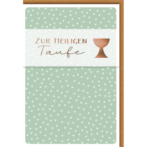 ARKRAFT Glückwunschkarte Zur Taufe (Junge) – 17 X 12 Cm, Mit Goldschrift & Geldfach Innen – Inkl. Umschlag