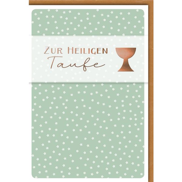 Taufe Glückwunschkarte Mini Blümchen