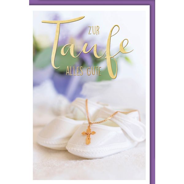 Taufe Glückwunschkarte Babyschühchen