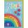 Taufe Glückwunschkarte mit Umschlag Holzregenbogen Zur Taufe alles Gute