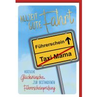 Führerschein Glückwunschkarte mit Briefumschlag...