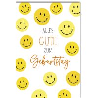 Geburtstag A4 Glückwunschkarte Smileys Alles Gute