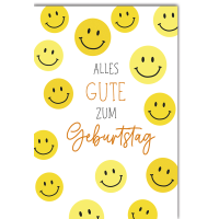 Geburtstag A4 Glückwunschkarte Smileys Alles Gute