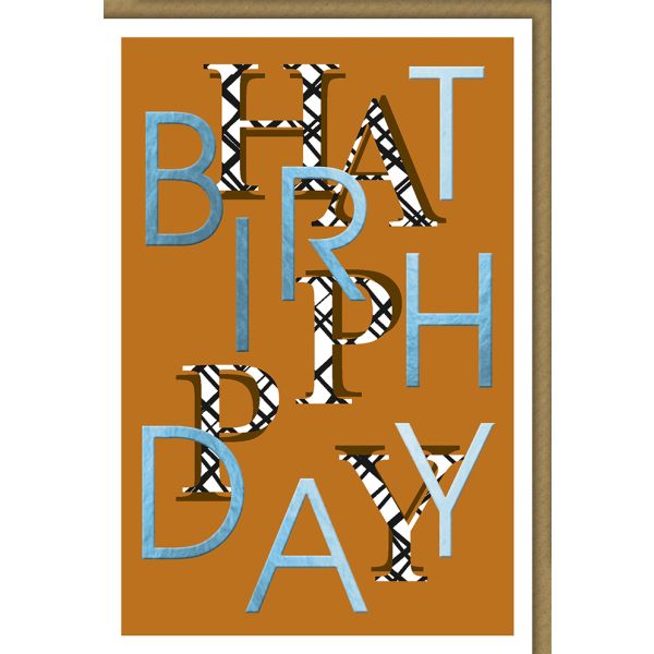 Geburtstag Glückwunschkarte Happy Birthday, große Buchstaben