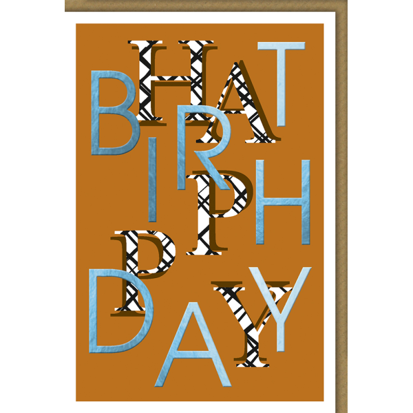 Geburtstag Glückwunschkarte Happy Birthday, große Buchstaben