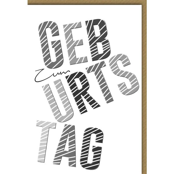 Geburtstag Glückwunschkarte Gebutstag, große Buchstaben