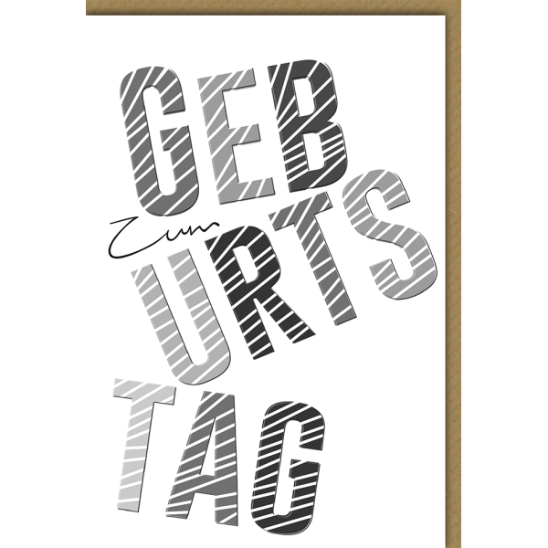 Geburtstag Glückwunschkarte Gebutstag, große Buchstaben