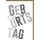 Geburtstag Glückwunschkarte Gebutstag, große Buchstaben