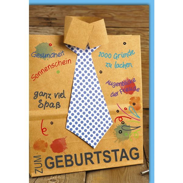 Geburtstag Glückwunschkarte beschriftetes Papierhemd