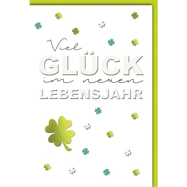 Geburtstag Glückwunschkarte Kleeblatt