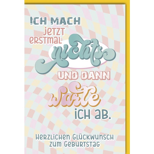 Geburtstag Glückwunschkarte 70er verschnörkelt