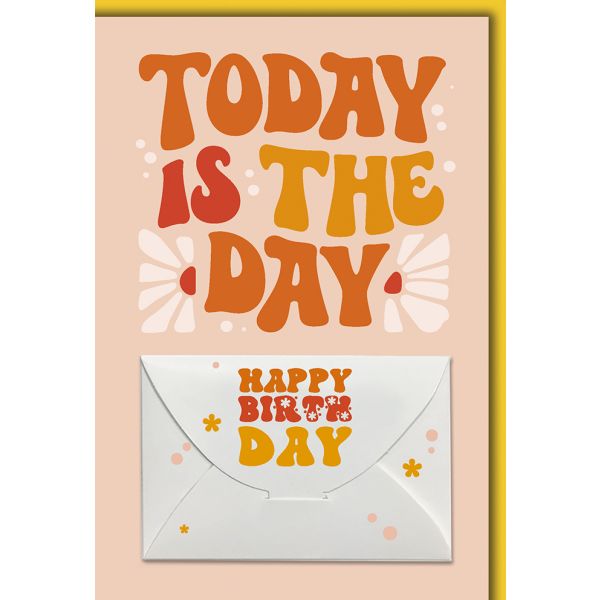 Geburtstag Geldkarte Glückwunschkarte Today is the day