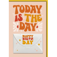 Geburtstag Geldkarte Glückwunschkarte Today is the day