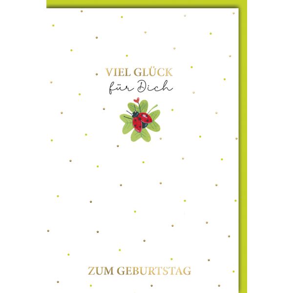 Geburtstag Glückwunschkarte Viel Glück, Punkte