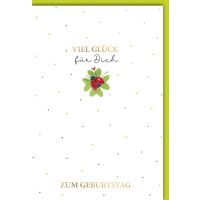 Geburtstag Glückwunschkarte Viel Glück, Punkte