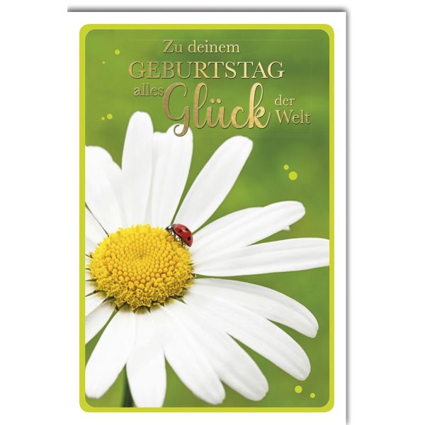 Geburtstag Glückwunschkarte Gänseblümchen