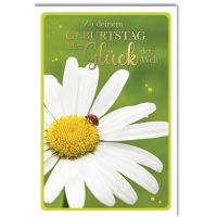 Geburtstag Glückwunschkarte Gänseblümchen