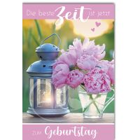 Geburtstag Glückwunschkarte Pfingstrosen