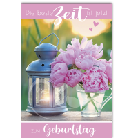 Geburtstag Glückwunschkarte Pfingstrosen