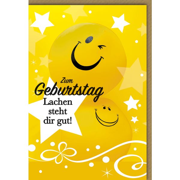 Geburtstag Glückwunschkarte Große Smileys